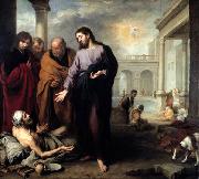 Bartolome Esteban Murillo Christ healing the Paralytic at the Pool of Bethesda oil on canvas